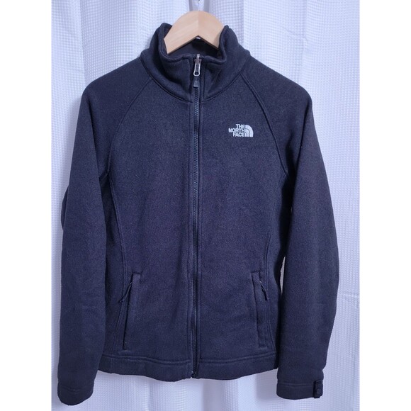 The North Face Black Fleece Zippered Jacket Women's size MEDIUM - Picture 1 of 5